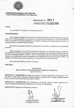 SUSPENSIÓN DE CLASES POR ENCUENTRO DE TRABAJO SOCIAL